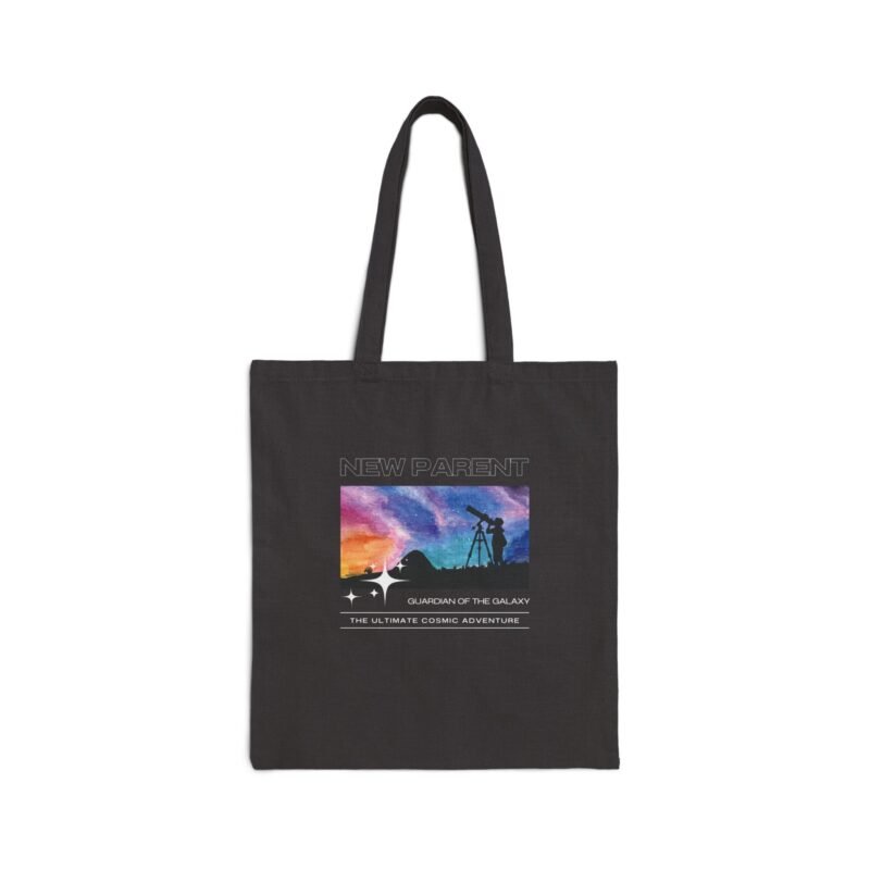 Cosmic Adventure Canvas Tote Bag, Eco-Friendly Shopping Bag, New parent Gift, Stylish Everyday Carry, Galaxy Theme